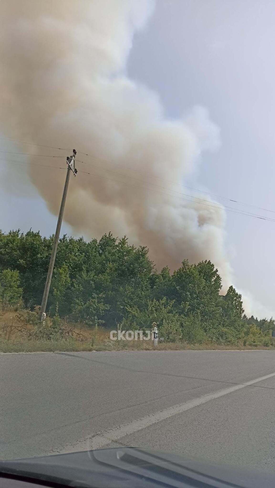 (Фото) Пожар кај Ресен, огнот се движи кон Претор