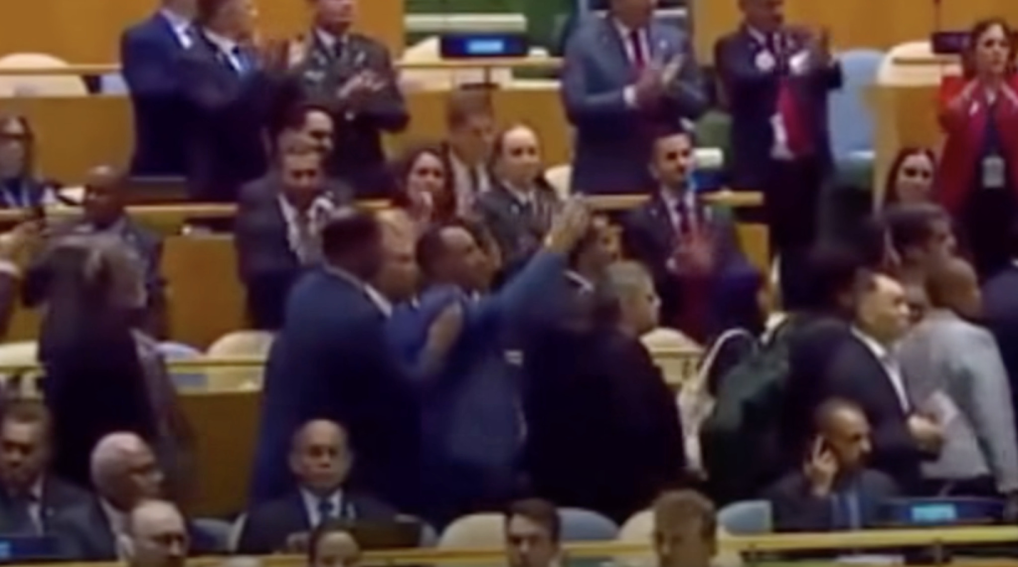 (Видео) Масовно празнење на салата од делегатите на Генералното собрание на ОН пред обраќањето на Нетанјаху
